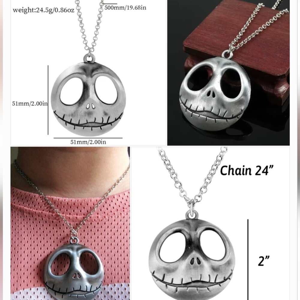 Nightmare before Christmas jack skellington necklace approximately 24"